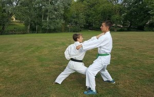 Cours de karaté au Parc de Vabre