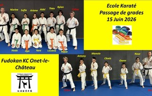 Passages de grades à l'Ecole de Karaté 15/06/26