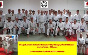 Stage Karaté Entente clubs Baraqueville/Olemps/Onet/Sébazac - avec Jean-Pierre LAVORATO CN9ème - Expert Fédéral 
29/03/2017 - Sébazac