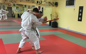 passage coude sur la nuque et contrôle de la matraque