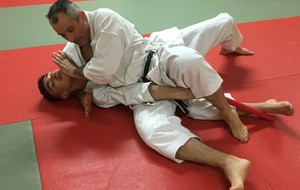 atémi au sol plus clé de coude 