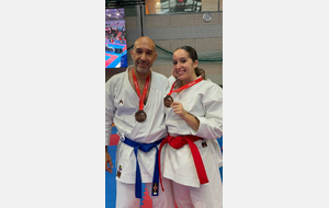 Coupe d'Europe Karaté style Wado Ryu 01/11/25 à LIEGE (Belgique) - Richard et Andréa GASPAR 3ème en kata Vétéran et U21