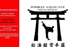 Examen Passages de grades Ecole Karaté Débutants