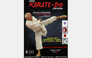 Stage Entente Clubs Baraqueville-Olemps-Onet-Sébazac Karaté le 10 Novembre 2021 à Onet-le-Château