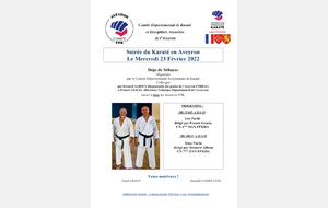 Stage Karaté Comité Départemental Karaté Aveyron