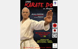 Stage Karaté Entente Clubs Baraqueville-Olemps-Onet-Sébazac Karaté le 15 Mars 2023 à Sébazac dirigé par Jean-Pierre LAVORATO CN9 -Expert Fédéral