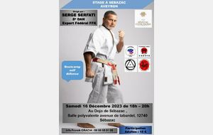 Stage Entente Clubs Baraqueville-Olemps-Onet-Sébazac Karaté le 16 Décembre 2023 à Sébazac