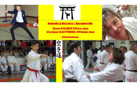 2 nouvelles ceintures noires au Fudokan KC Onet-le-Château