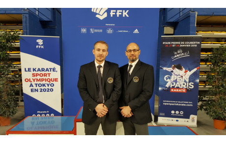 Les arbitres nationaux du club Benoît et Roberto à la Coupe de France Combats Minimes - Marseille