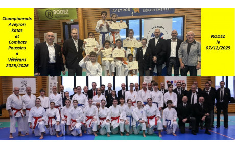 Championnats Aveyron Katas et Combats 2025/2026 - 07/12/2025 - RODEZ