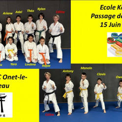 Passages de grades à l'Ecole de Karaté 15/06/26